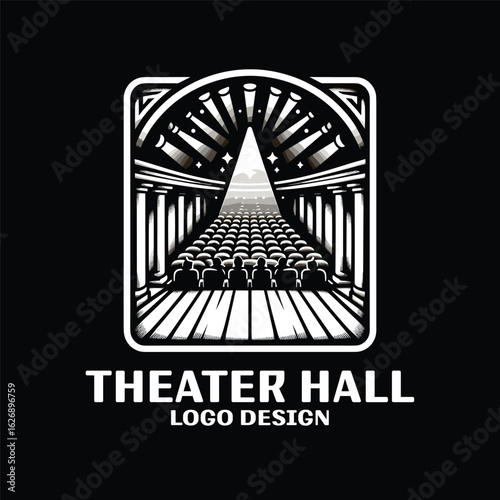 Theater Hall Vector Logo Design