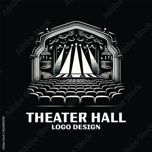 Theater Hall Vector Logo Design