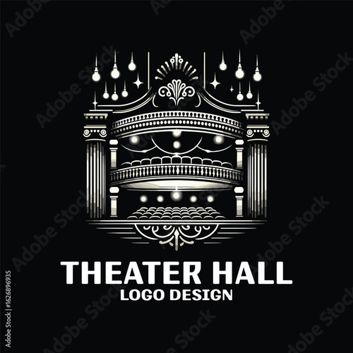 Theater Hall Vector Logo Design