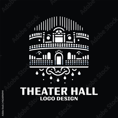 Theater Hall Vector Logo Design