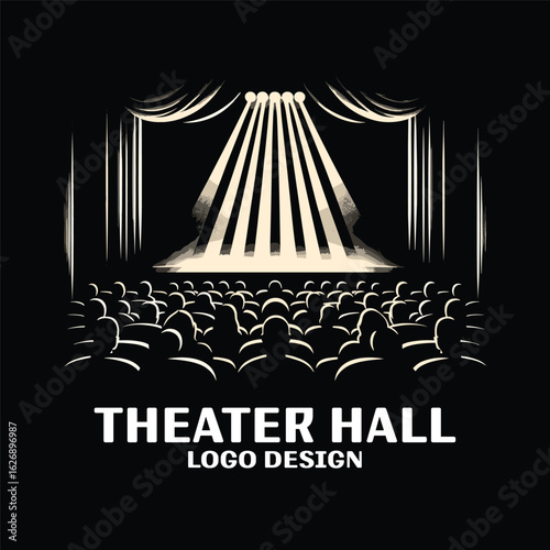 Theater Hall Vector Logo Design