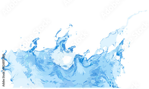 blue water splash, realistic dripping liquid, fresh motion bubbles, natural ripple flow, cold pure water, clear macro splash, abstract liquid texture and freshness