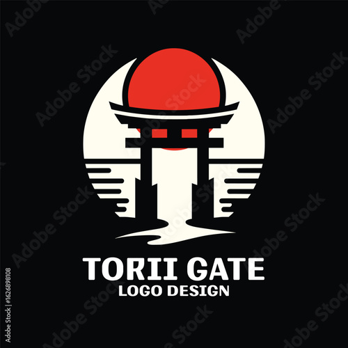 Torii Gate Vector Logo Design