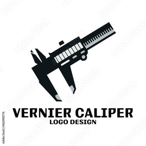 Vernier Caliper Vector Logo Design