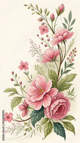 floral background with roses
