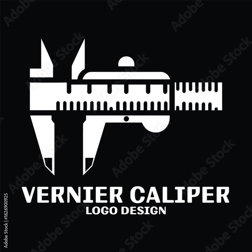 Vernier Caliper Vector Logo Design