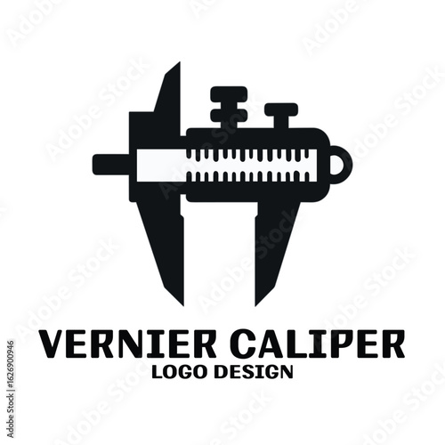 Vernier Caliper Vector Logo Design