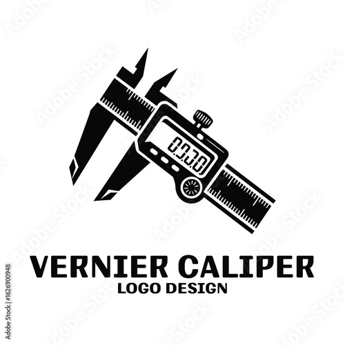 Vernier Caliper Vector Logo Design