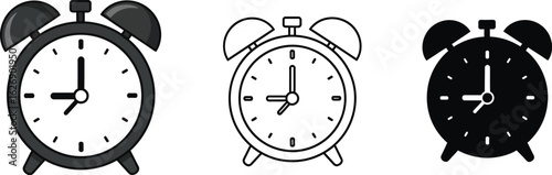 Alarm clock vector illustration time management deadline