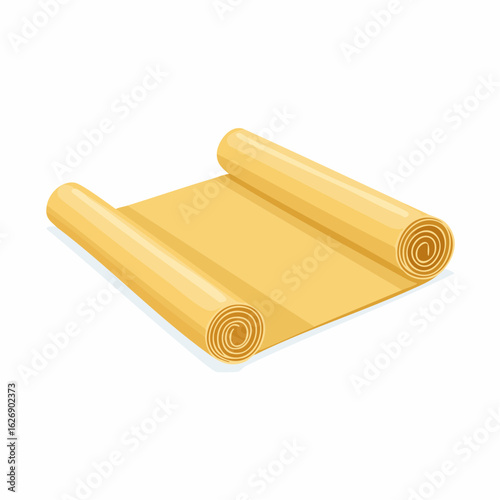 Sheet of wrapping paper unrolled
