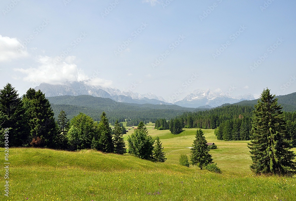 Obraz premium Buckelwiesen bei Mittenwald