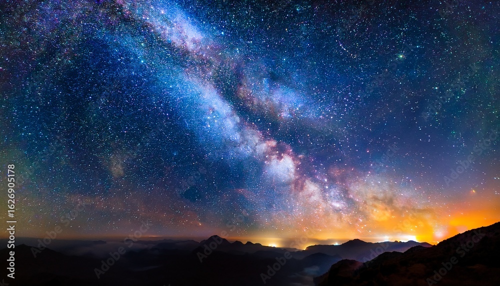 Fototapeta premium vibrant nebula in the milky way