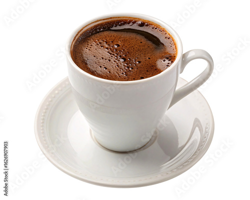 Turkish Coffee PNG – Traditional Türk Kahvesi in Copper Cup, Transparent Background