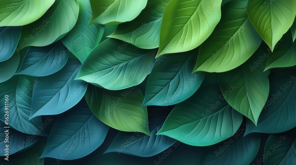 Obraz premium Green leaves background.