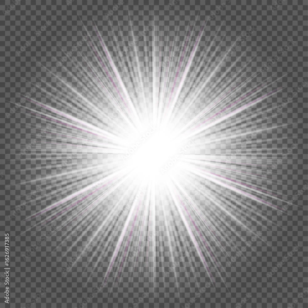 Fototapeta premium Glow light effect. Star burst with sparkles.Sun. Vector illustration