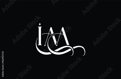 Initial IAA letter logo design. Elegant Monogram Logo Design with Decorative Elements and Typography
