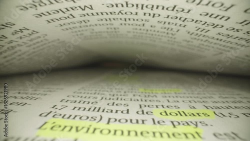 Close-Up of Folded Pages Inside Book with Emphasis on Typography
