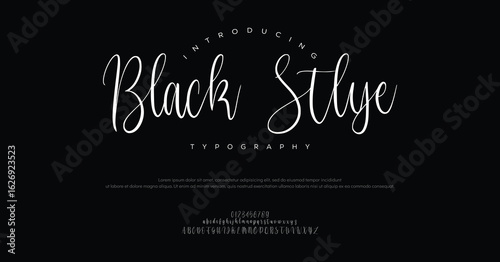 signature Font Calligraphy Logotype Script Brush Font Type Font lettering handwritten. vector illustration 
