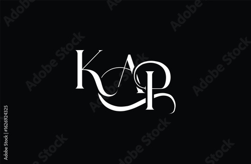 Initial KAP letter logo design. Elegant Monogram Logo Design with Decorative Elements and Typography