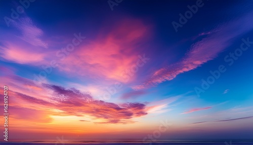 dance of colors in the sky as day transitions to night against a gradient background ai generated