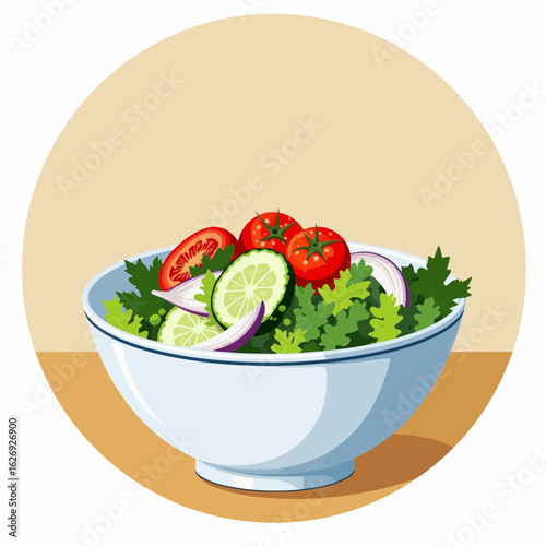 vegetable salad on a white background