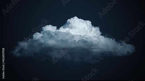 white cloud in dark background photo