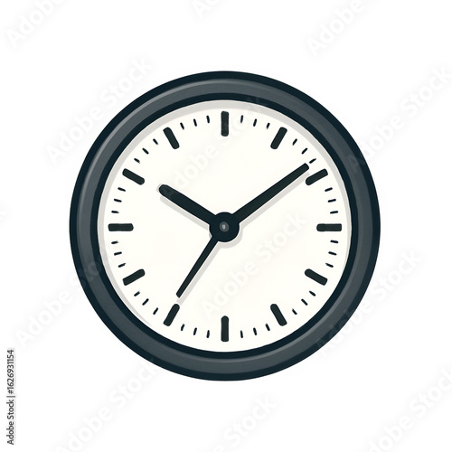 Analog clock icon showing time, isolated PNG