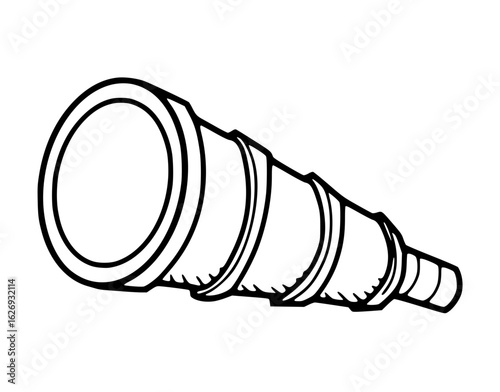 Telescope isolated on white background
