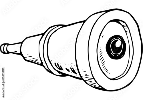 Telescope isolated on white background