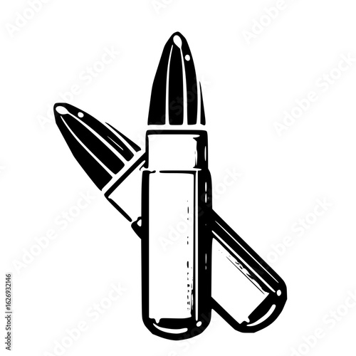 Bullets isolated on white background