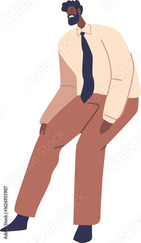 Upset tired businessman vector illustration