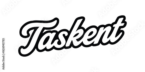 Tashkent Lettering Vector Design Hand Drawn Urban Typography Inspired by Uzbek Culture City Landmarks History and Architecture for Posters T Shirts Stickers and Travel Art Projects