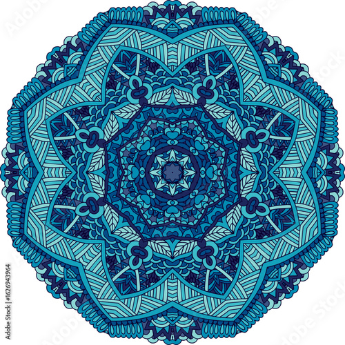 Star mandala art decorted star. Bohemian fligree rosette