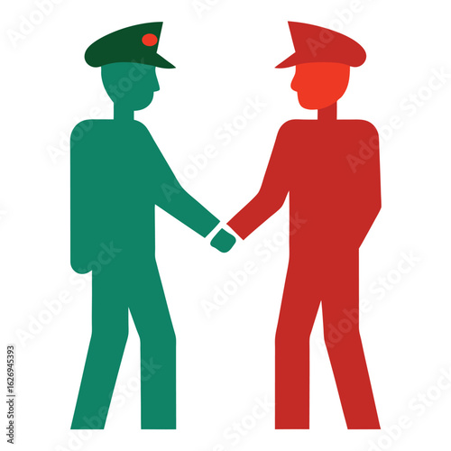man and woman shaking hands