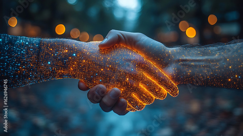 Digital Handshake Symbiosis of Technology and Human Connection