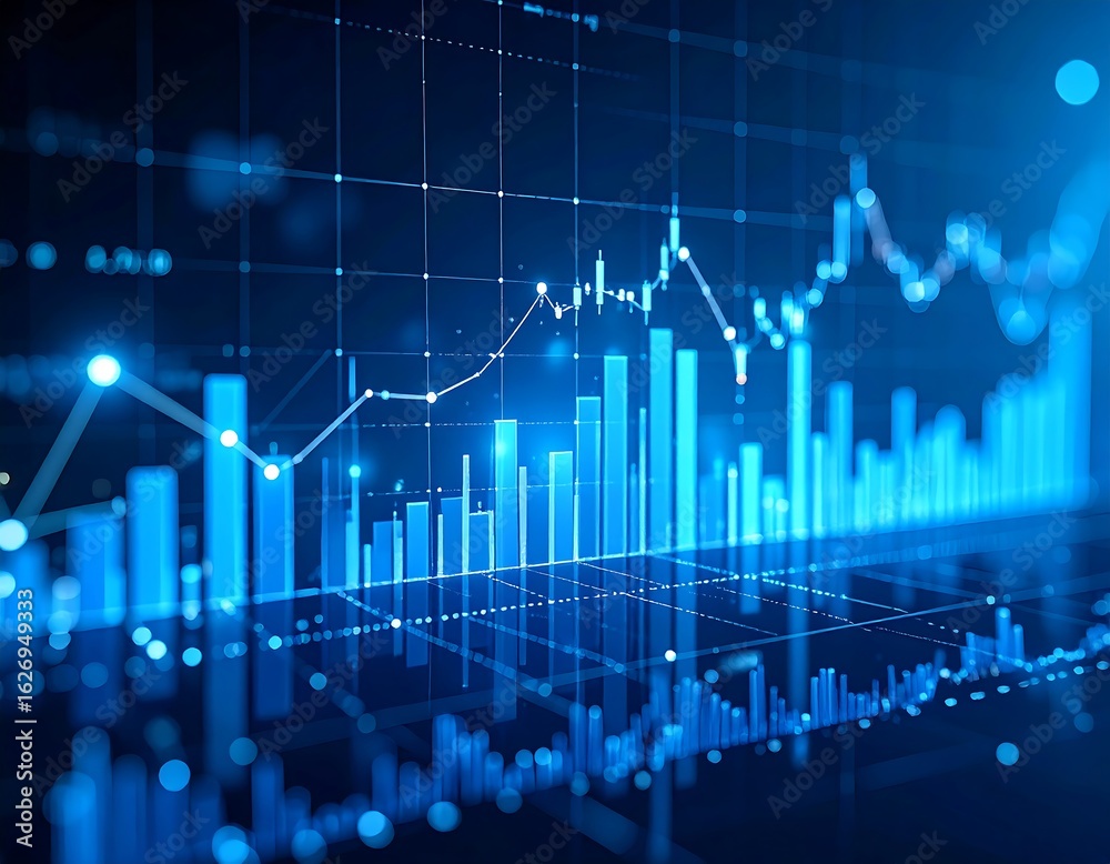 Naklejka premium Abstract financial data visualization
