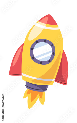 Space shuttle in flight cartoon