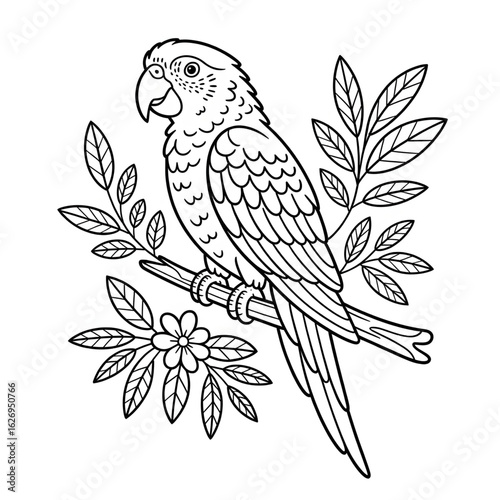 vector illustration of a Parrot 