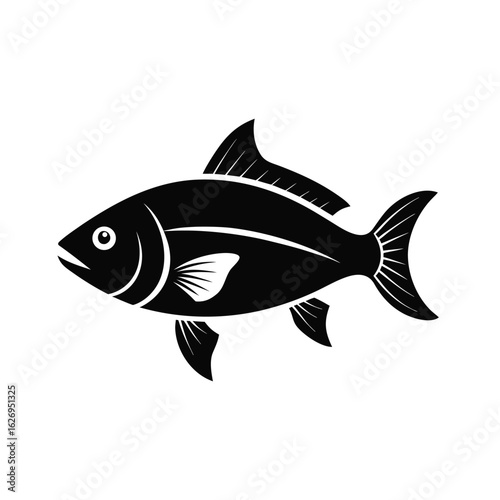 fish silhouette-vector illustration fish silhouette-vector illustration, fish, sea, animal, water, illustration, vector, fishing, 