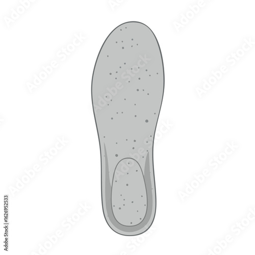 Vector illustration of foam insole realistic style on white background, footwear accessory