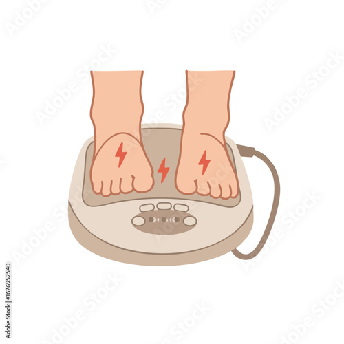 Vector illustration of foot warmer realistic style on white background, winter accessory