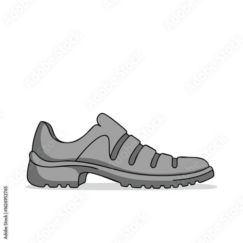 Vector illustration of molded sole realistic style on white background, footwear part
