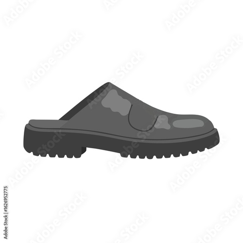 Vector illustration of molded sole realistic style on white background, footwear part