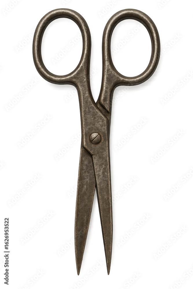 Old Metal Scissors Isolated on Transparent Background Old Metal Scissors Isolated on Transparent Background