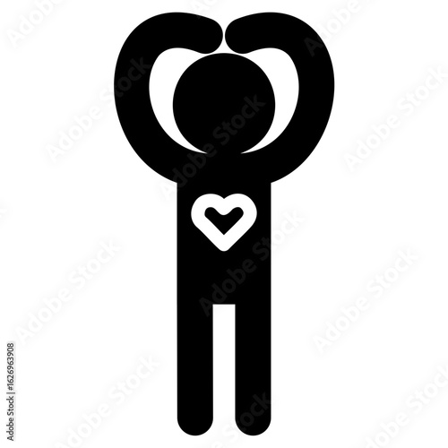 People action icon. Love