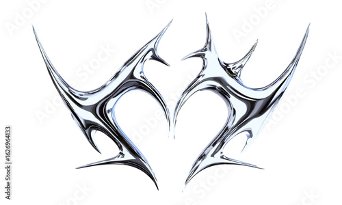 Liquid mercury flame in 3D chrome metal, Y2K style fire icon. Neo tribal cyber sigil, abstract metallic melt with modern burn form. Pastel metallic goth vintage fashion element, hallucinogenic