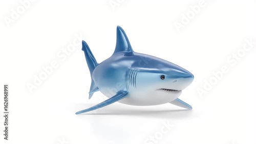Wallpaper Mural Sleek Blue Shark: 3D Render of a Majestic Predator Torontodigital.ca
