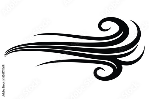 wind gust lines vector icon illustration silhouett