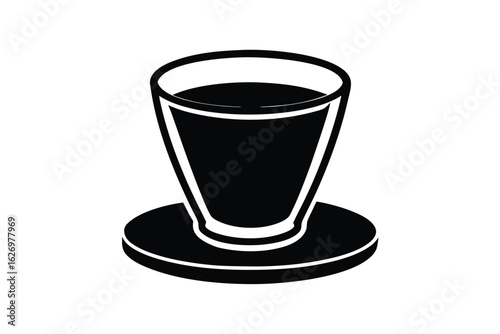 espresso shot vector icon silhouette