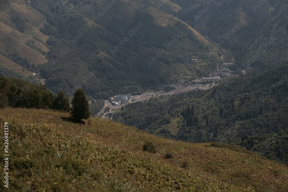 Naklejka premium view from the top of the mountain
